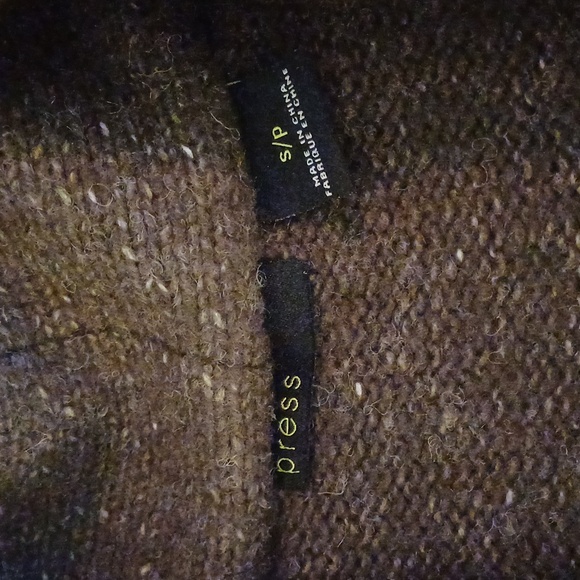 🔥🔥🔥PRESS oversized rollneck open knit wool blend cardigan S/P - Picture 9 of 16